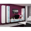 Suporte de TV cama meble VIGO NEW 30/180/40, tampo branco brilhante, aglomerado, 1800×400×300 mm