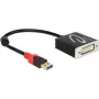 Adaptador de cabo de vídeo DeLOCK 62737 DVI-I 0,2 m preto