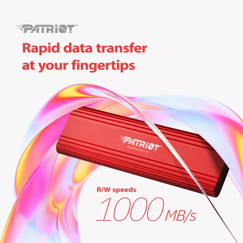 PATRIOT Transporter LT 512GB USB3.2 Type-C SSD 1000 MB/s Alumínio - Solid State Disk - 512 GB