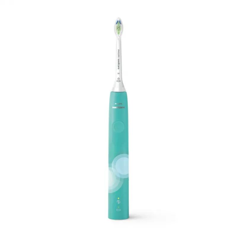 Escova de dentes elétrica Philips 4100 Series HX3689/43 – bateria de iões de lítio integrada, 1 punho, 1 cabeça de escova, modo Daily-Care, turquesa