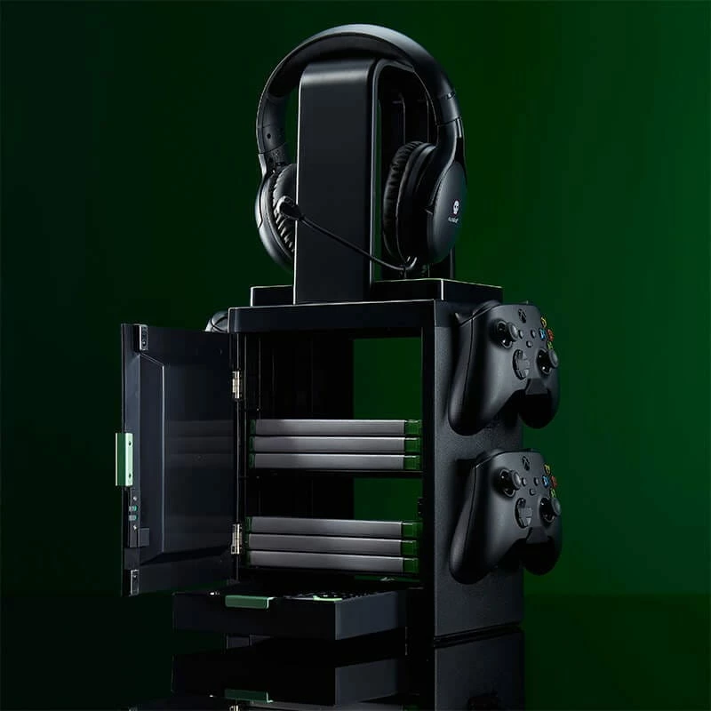 Numskull Games Suporte oficial de jogos Xbox, suporte para discos de jogos, Xbox, preto, com fios