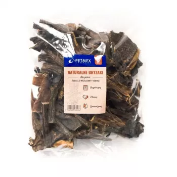 PETMEX estômago de vaca snack de mastigar 1 kg – snack natural de mastigar de estômago de vaca para cães adultos, embalagem de 1 kg