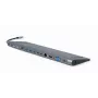 Gembird A-CM-COMBO9-01 adaptador multifunções USB Type-C 9 em 1 (hub USB + HDMI + VGA + PD + leitor de cartões + LAN + áudio de 3,5 mm), Space Grey