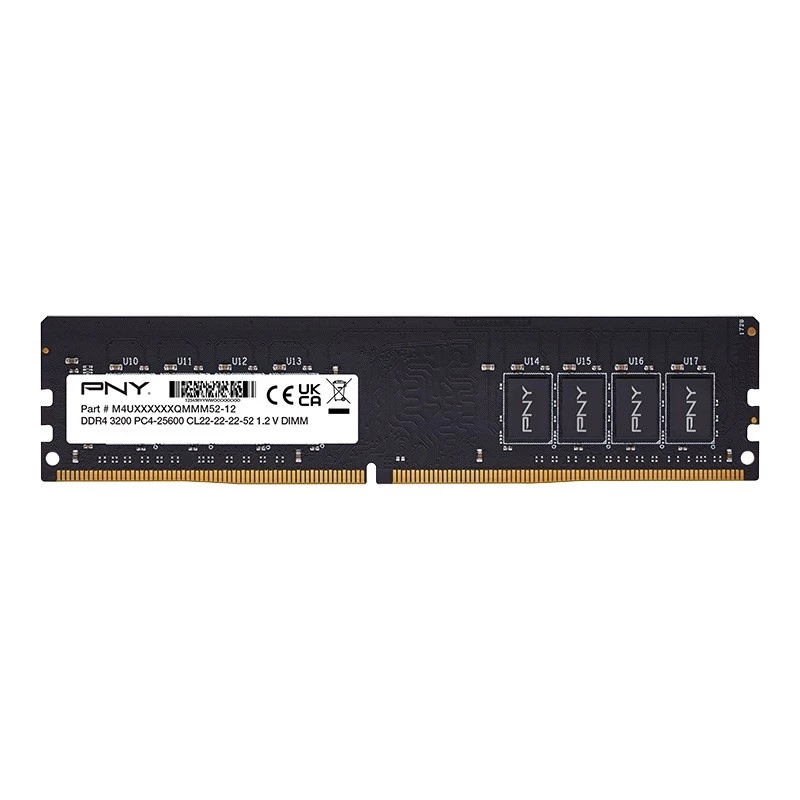 PNY MD16GSD43200-TB, 16 GB, 1 x 16 GB, DDR4, 3200 MHz, DIMM 288 pinos