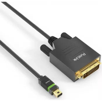 Cabo MiniDP/DVI PureLink - Série Ultimate - 2,00m - preto PureLink® - Série Ultimate. Cabo MiniDP com contactos de precisão banhados a ouro de 24 kt
