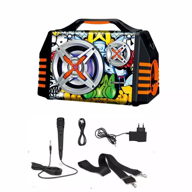 Altifalante portátil Manta SPK1005PRO Helios 2, preto