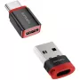 Adaptador de interface 4smarts 541615 – USB Type-A (host) para USB Type-C (saída), preto, ficha macho para conector fêmea, pack de 2