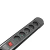 Maclean régua de 10 tomadas, extensão, 2 interruptores, proteção e indicação de sobrecarga, 3680W, MCE10