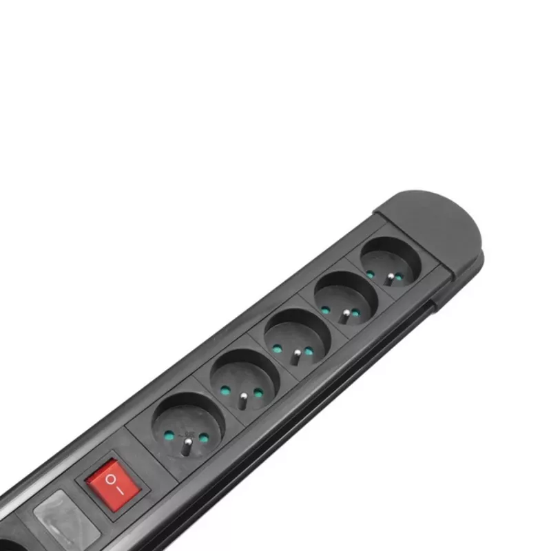 Maclean régua de 10 tomadas, extensão, 2 interruptores, proteção e indicação de sobrecarga, 3680W, MCE10