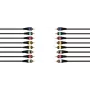 Cabo snake de áudio Omnitronic 8x RCA 15 m — ligação multicore para oito conectores RCA