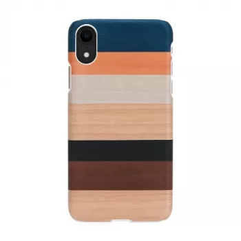 Capa para smartphone man and wood para iPhone XR, branca, capa rígida protetora