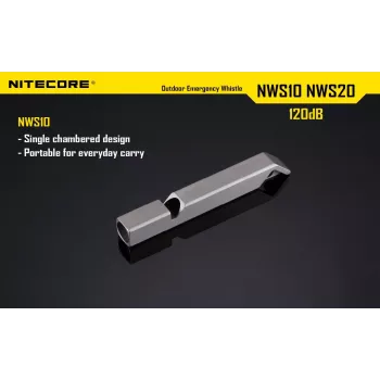 Apito exterior EMERGENCY/120DB NWS10 Nitecore