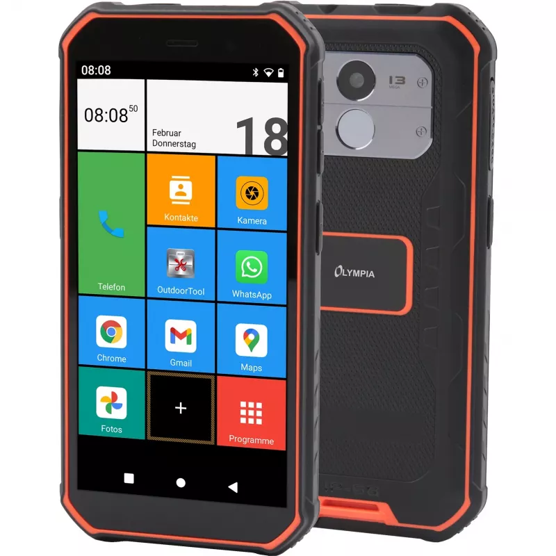 Smartphone Olympia TREK 5,5 polegadas 3 GB 32 GB preto laranja