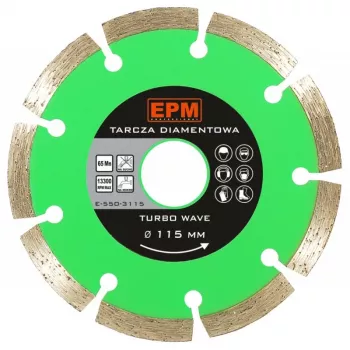 Disco de corte diamantado segmentado 350 mm para cortar betão e alvenaria, modelo E-550-0350