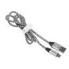 Cabo USB Tracer TRAKBK46928 1m USB A Micro-USB B preto prateado