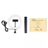 Suporte de tripé Puluz com anel LED de 20 cm Vlogging PKT3073B