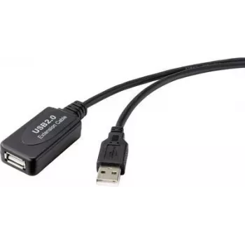 Cabo USB Renkforce RF-4535084 10 m USB 2.0 USB A preto (RF-4535084)
