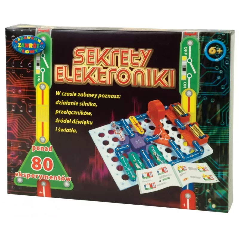 Kit de eletrónica educativa Dromader Sekrety Elektroniki — 80 experiências