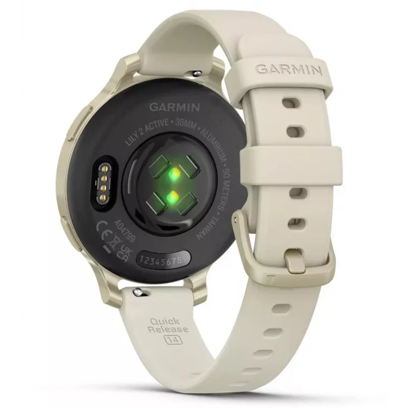 Garmin Lily 2 Active 38 mm Digital 240 x 201 píxeis ecrã tátil bege GPS (satélite)