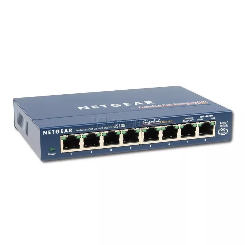 Switch não gerido NETGEAR GS108GE, 8 portas, Gigabit Ethernet, 16 Gbit/s