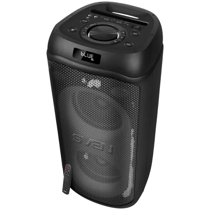 Altifalante SVEN PS-1050, preto (200W, TWS, Bluetooth, FM, USB, microSD, ecrã LED, 7200mAh)
