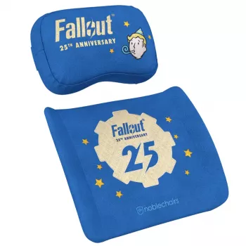 Almofada de pescoço/lombar noblechairs Fallout 25th Anniversary Edition azul 2 unid.