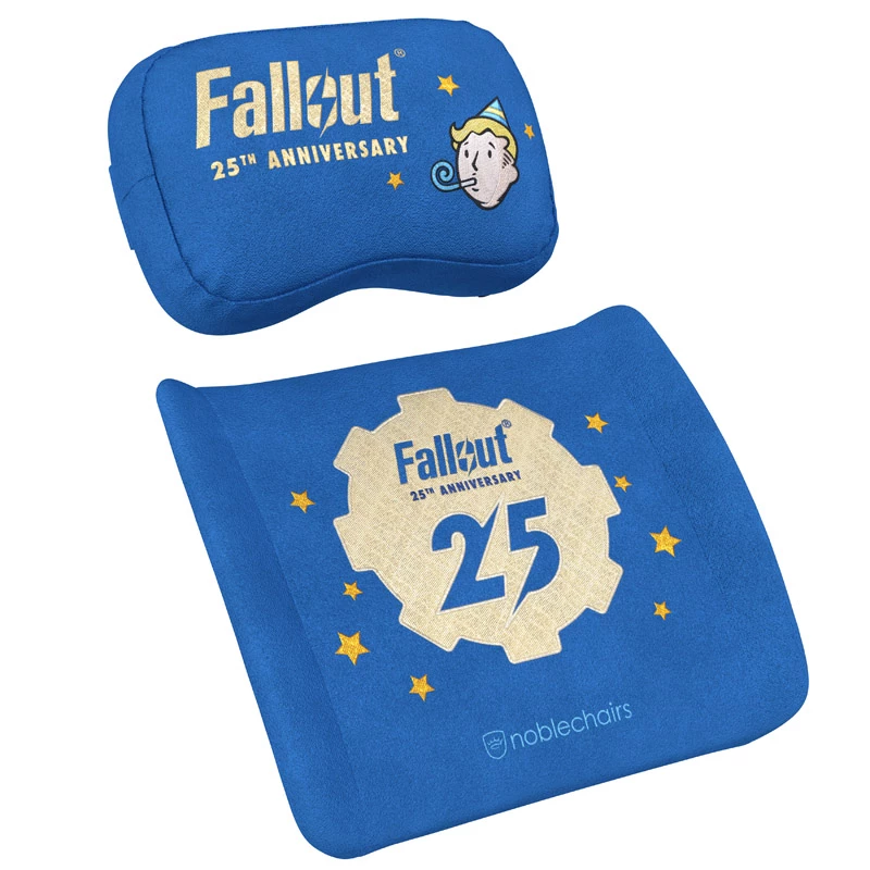 Almofada de pescoço/lombar noblechairs Fallout 25th Anniversary Edition azul 2 unid.