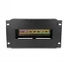 Delock 67320 Régua de disjuntores de 10" com cobertura e calha DIN, 3U, metal, preto