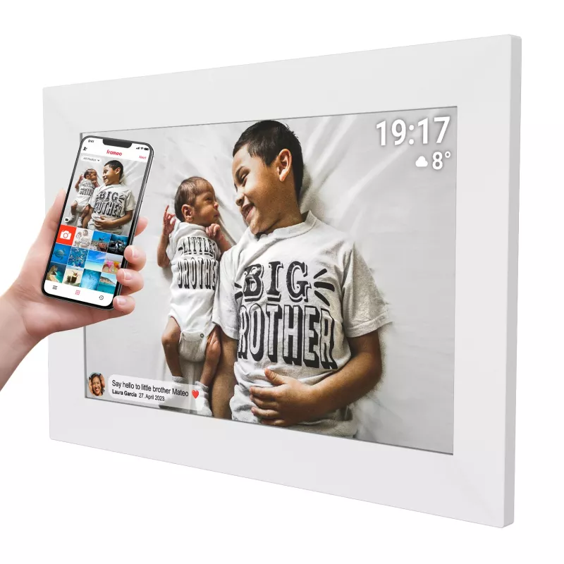 Moldura digital DENVER PFF-1026 10,1 polegadas Wi‑Fi, ecrã tátil de 10,1 polegadas