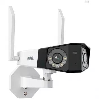Reolink Duo Series W730 - Câmara Wi-Fi exterior 4K, lente dupla, vista panorâmica de 180°, deteção de pessoas/veículos/animais