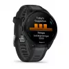 Garmin Forerunner 165 Music relógio desportivo GPS 43 mm, AMOLED 1,2" 390 x 390, 4 GB, bracelete de silicone, perímetro do pulso 126–203 mm, preto/cinzento ardósia (010-02863-30)