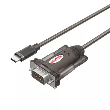 Cabo serial Unitek Y-1105K – 1,5 m preto, ficha DB-9 macho para ficha DB-9 macho