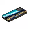 Capa de proteção iKins para Apple iPhone 12 mini — padrão de ágata roxa
