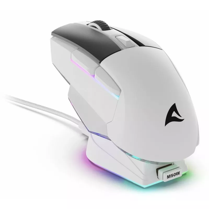 Rato Sharkoon SGM50W Gaming para destro RF sem fios + USB Type-A ótico 6400 DPI