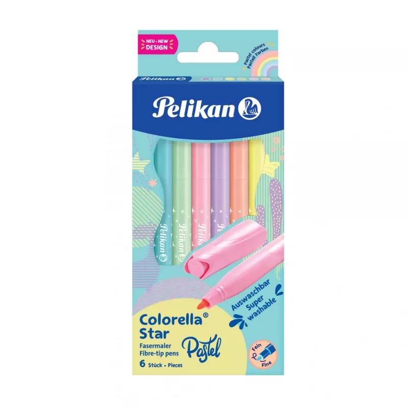 Marcadores Pelikan 822282 finos multicolor 6 unid.