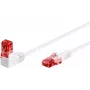 Cabo de rede CAT 6 Goobay 1x 90° angular, U/UTP, branco, 1 m - patilha superior, mistura de cobre CCA (51522)