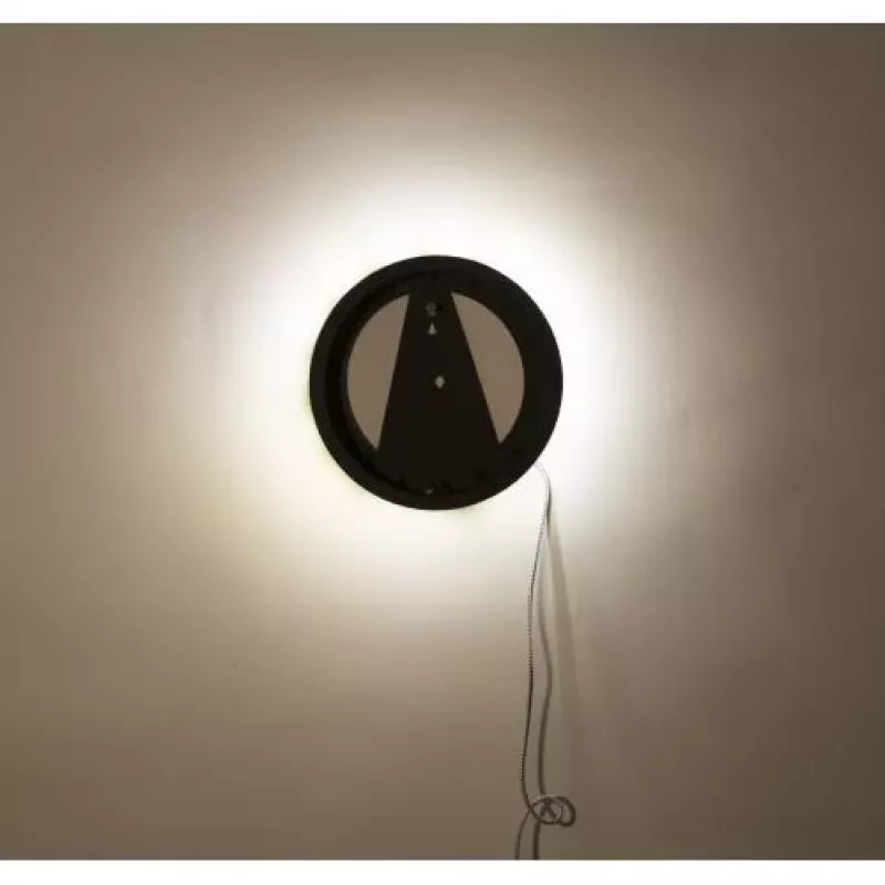 NeXtime Relógio 3094 Light It Up, Ø18.5 cm, iluminação, parede, preto