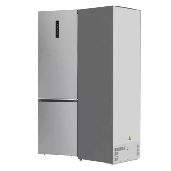 Combinado frigorífico-congelador Gorenje NRB620E61X4WFE, independente, aço inoxidável, capacidade total 413 L, congelador em baixo 130 L, NoFrost, indicador LED