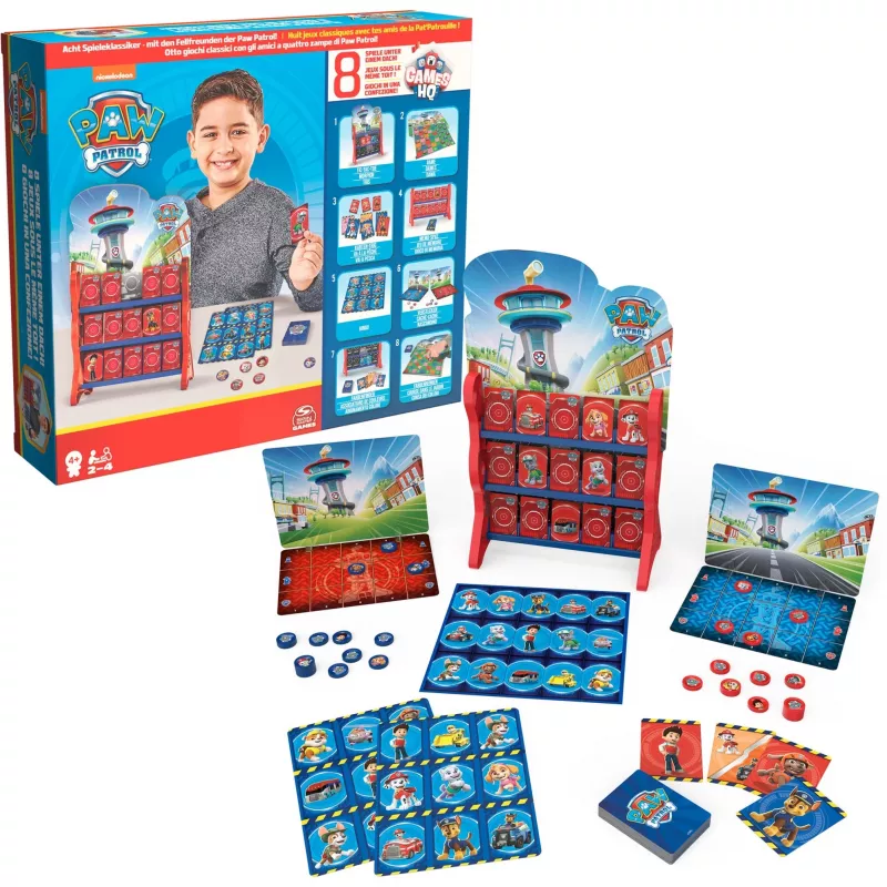 Paw Patrol: Games HQ - Coleção de jogos, jogo de família