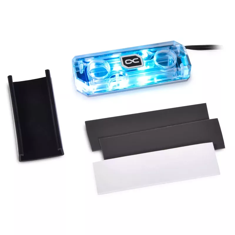 Dissipador de água para SSD Alphacool HDX Apex M.2 2280, acrílico aRGB