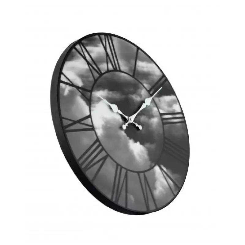 NeXtime Relógio 3037 Clouds, Ø39 cm, parede, preto