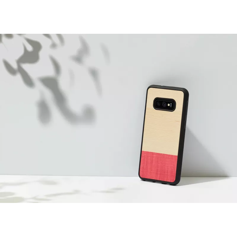 Capa para smartphone man and wood para Galaxy S10e – miss match preto, capa rígida protetora