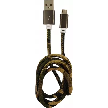 Cabo LC-POWER USB-Micro-1M-5 1 m Woodland Camo, USB-A para Micro-USB (LC-C-USB-MICRO-1M-5)