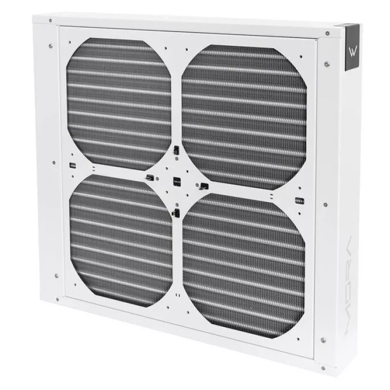 Suporte para ventoinha de radiador Watercool MO-RA IV 400 – compatível com ventoinhas de 200 mm, branco