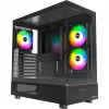 Caixa Midi-Tower Montech XR, vidro temperado – preto