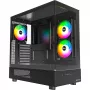 Caixa Midi-Tower Montech XR, vidro temperado – preto