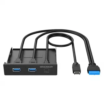 Placa/adaptador de interfaces internas GRAUGEAR G-MP01 preto 102x102x25mm