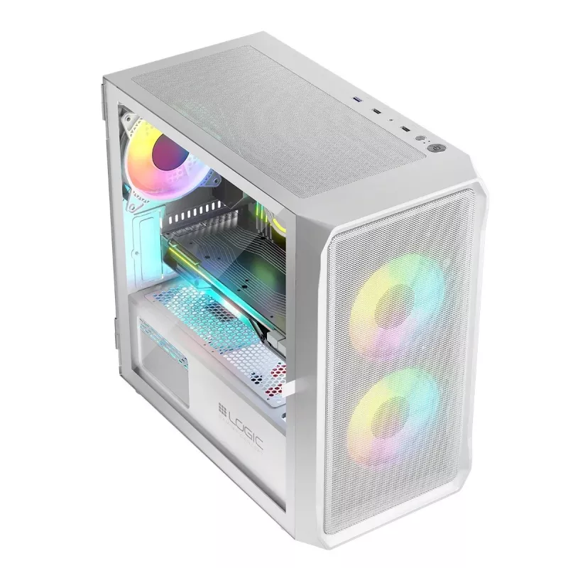 Caixa Logic PORTOS ARGB MINI USB 3.0 branco
