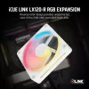 CORSAIR iCUE LINK LX120-R RGB Reverse Blade PWM ventoinha para caixa, 120 mm, branca