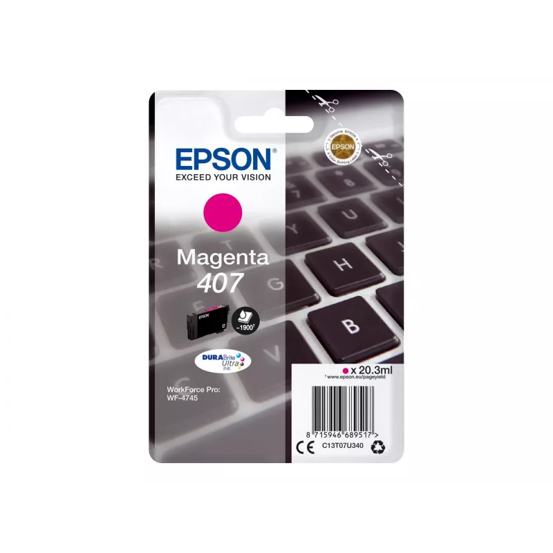 Cartucho de tinta Epson C13T07U340 Magenta High (XL) Yield para WF-4745 Series